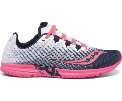 Tenis Saucony Type A9 Mujer Zapatillas Running Blancas / Rosas México MX-609-YD